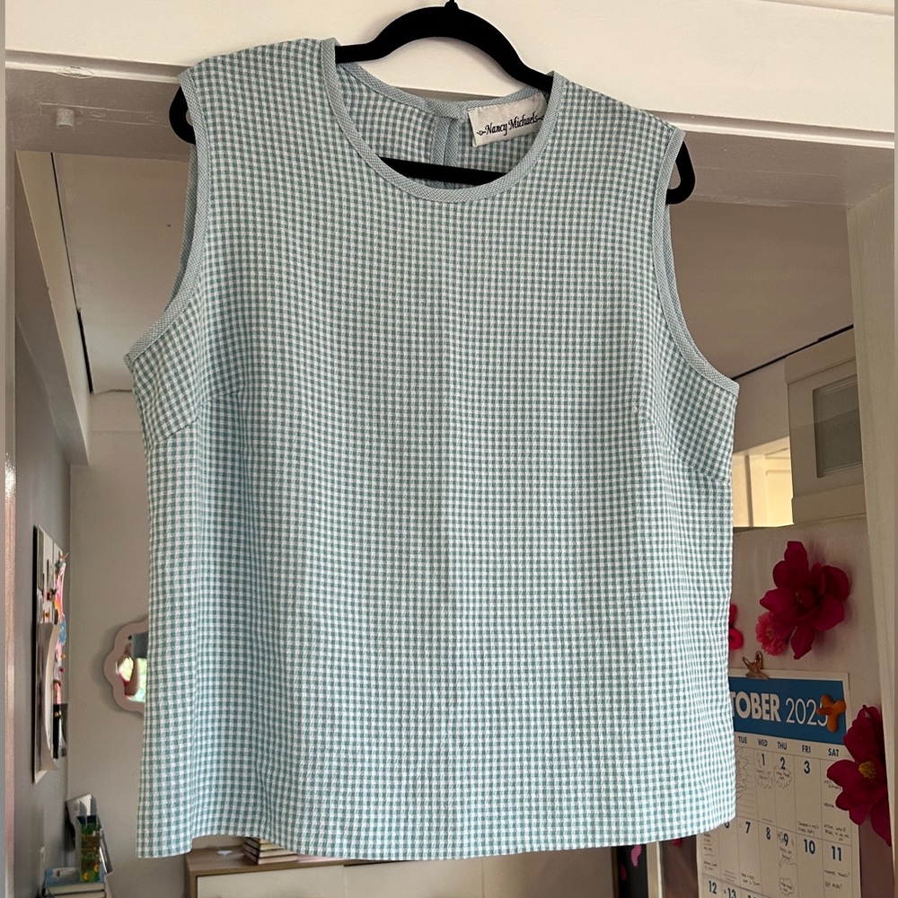 Vintage Gingham Women's Blouse